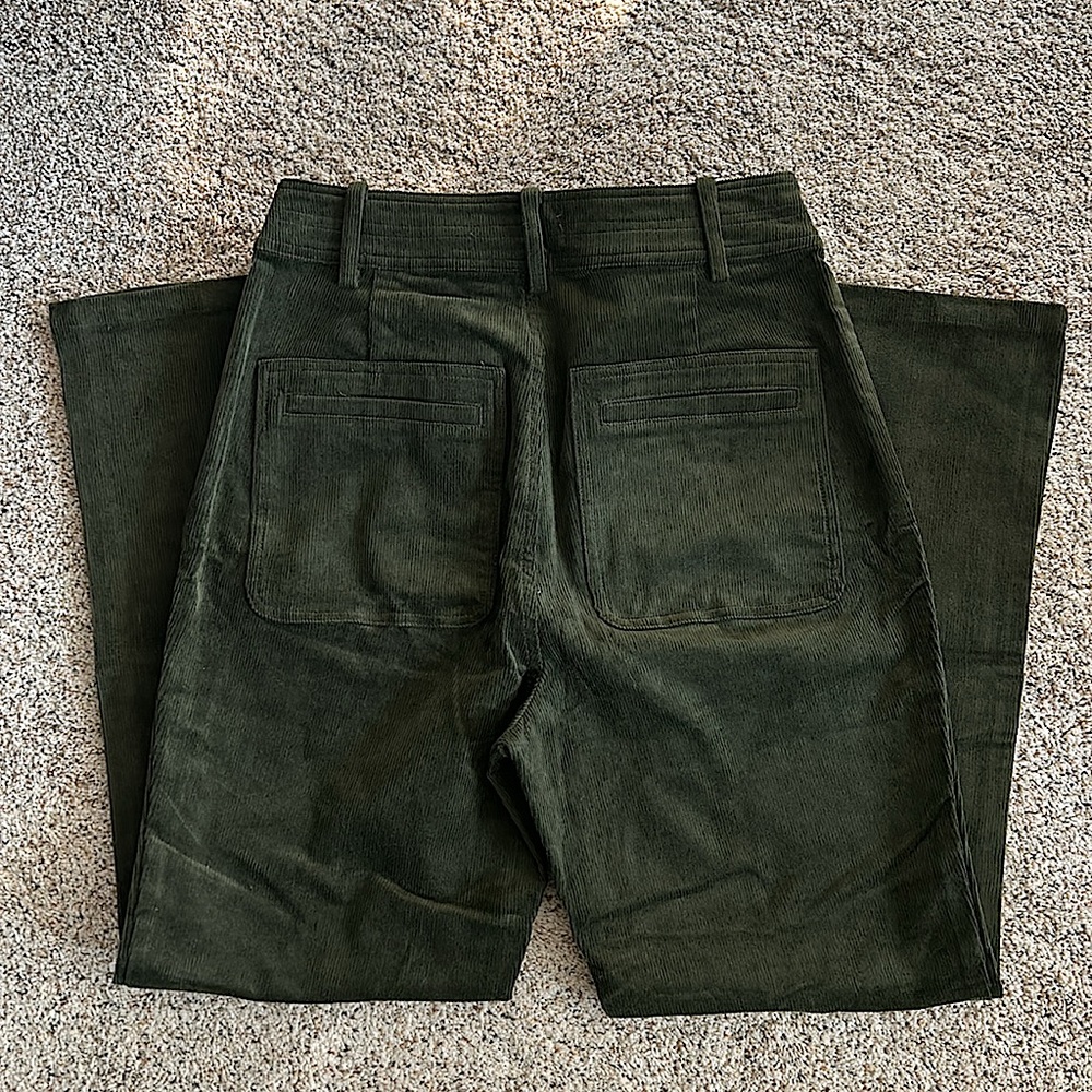 Apiece Apart Forest Green Button Front Corduroy Pants **Size 8**🌳🌳 - Picture 2 of 7